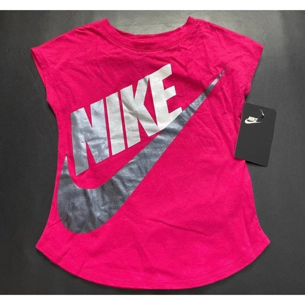 NWT Nike Metallic Athletic Set Girls Size 5 - Picture 2 of 4